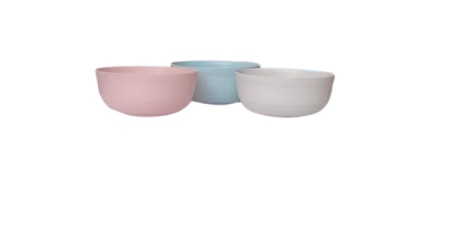 Plastic Bowl 1 PC - White ,Blue ,Pink
