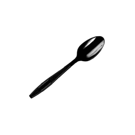 Black Plastic Table Spoon - HD, 50Pcs/Pack