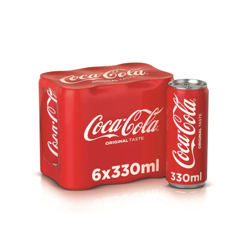 Coca Cola Regular in Can 330ml 6pcs/pack