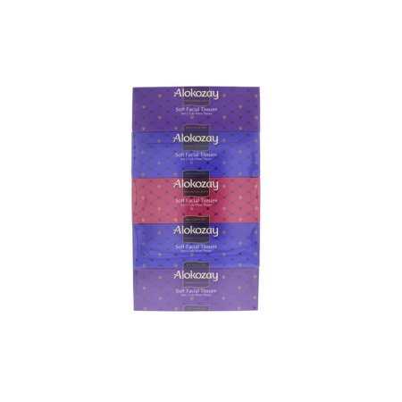 Alokozay Soft Facial Tissues 200 X 2 Ply, 5pcs/pack
