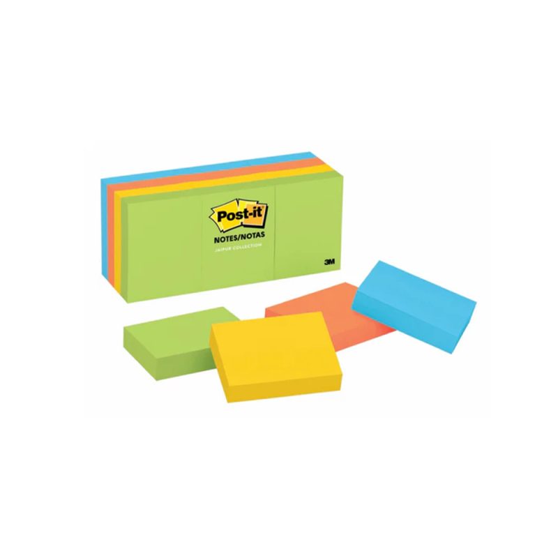 3M Post-It Notes Ultra Colors 653-AU 1.5inX2in 12pads/pack