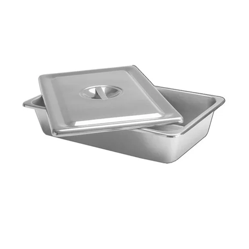 Stainless Steel Instrument Tray With Cover, Medium