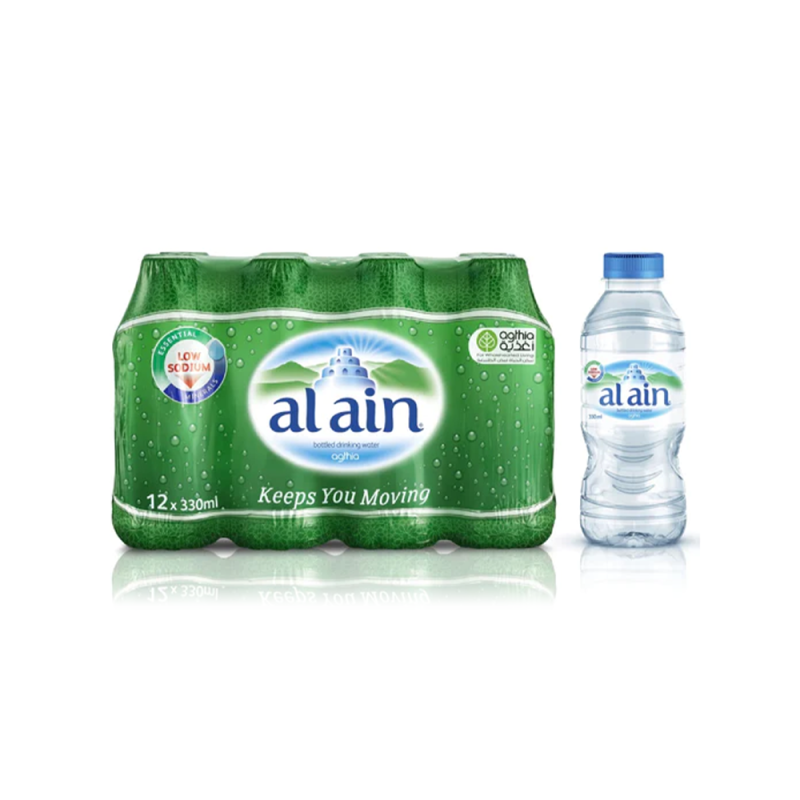 Al Ain Bottled Drinking Water 330ml, Pack of 12