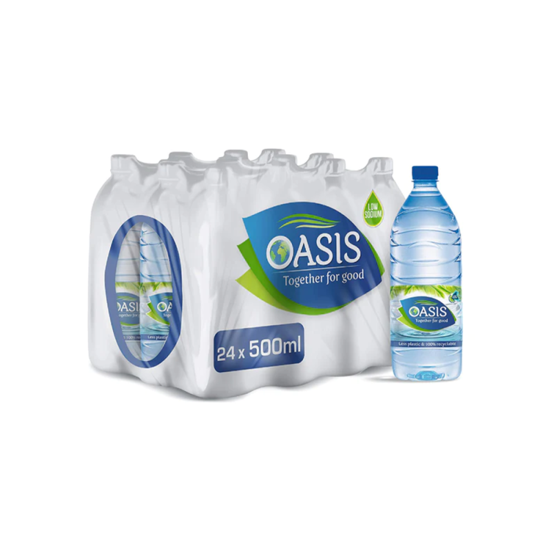 Oasis Water Bottle 500ml, Pack of 24